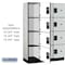 Salsbury Industries 4 Tier Designer Locker, 54"Wx76"Hx18"D, 12 Door, Gray 18-24368GRY - alternate 7
